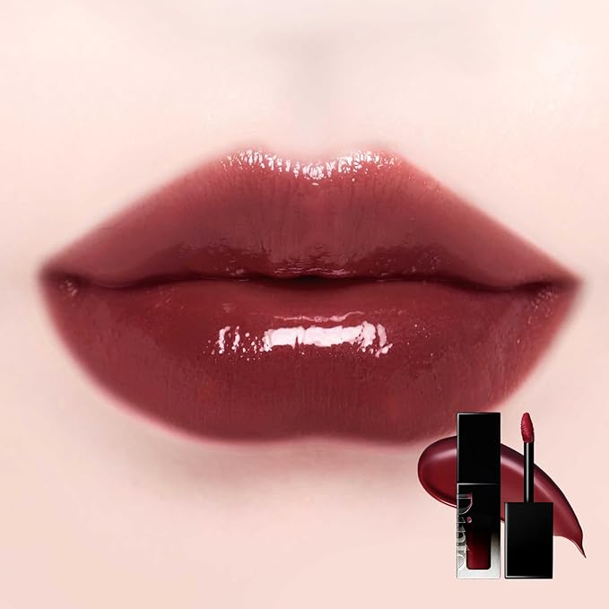 DINTO Blur-Glowy Lip Tint - Glossy Finish, Hydrating, Long Lasting, Lightweight Texture, Non-Sticky, Vegan & Cruelty-Free, K beauty (218 Memento Mori, 0.11 fl.oz)