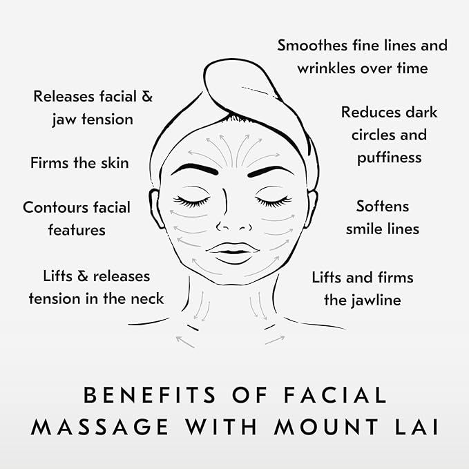 Mount Lai Jade Gua Sha Facial Tools, Jade Roller and Gua Sha Facial Tools Set, Guasha Tool for Face to Relieve Muscle Tension and Reduce Puffiness, Anti Aging Skin Care Sets for Women