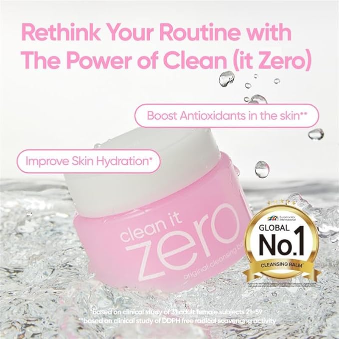 BANILA CO Clean it Zero Original Cleansing Balm | Korean Makeup Remover, Cleansing Oil, Facial Cleanser for All Skin Types | Vegan | Made with Acerola Berry & Vitamin C (50ml / 1.69 fl.oz)
