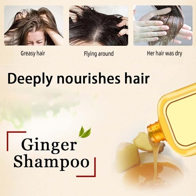 Ginaday Instant Ginger Hair Regrowth Shampoo, Ginger Anti-Fall Shampoo for Hair Growth, Anti-Hair Loss Hair Shampoo (1Pcs 9.47FL.oz/280ML)