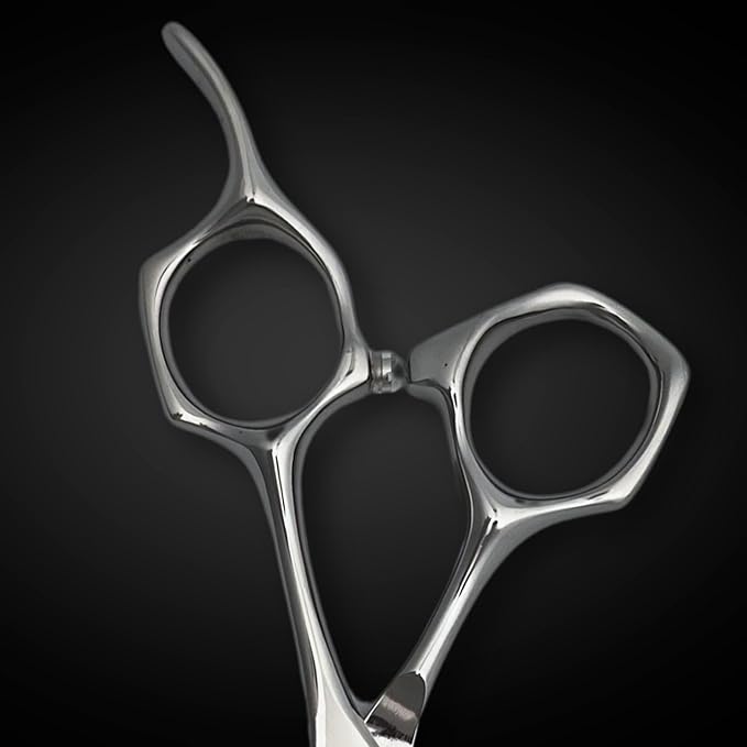 Professional Hair Cutting Scissors - 6 or 7 Inch Sizes - Convex Blade - Japanese 440C Stainless Steel - For Wet or Dry Cutting - Saki Shears Musashi For Hairdressers and Barbers (Thinning 6 Inches)