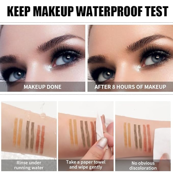 Microblading Eyebrow Pencil, Eyebrow Pen with an Upgrade Micro-Fork Tip Applicator, Waterproof Microblading Brow Pen,Last All Day, Brow Pencil for Natural Looking Brows Makeup (Black)