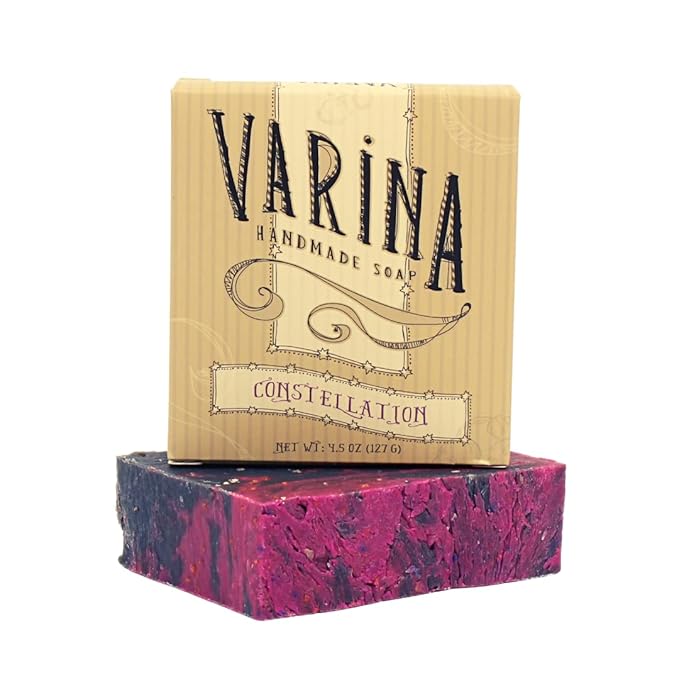 Natural Constellation Bar Soap - Gentle Cleansing for Sensitive Skin, Sweet and Vanilla - 3 Pack