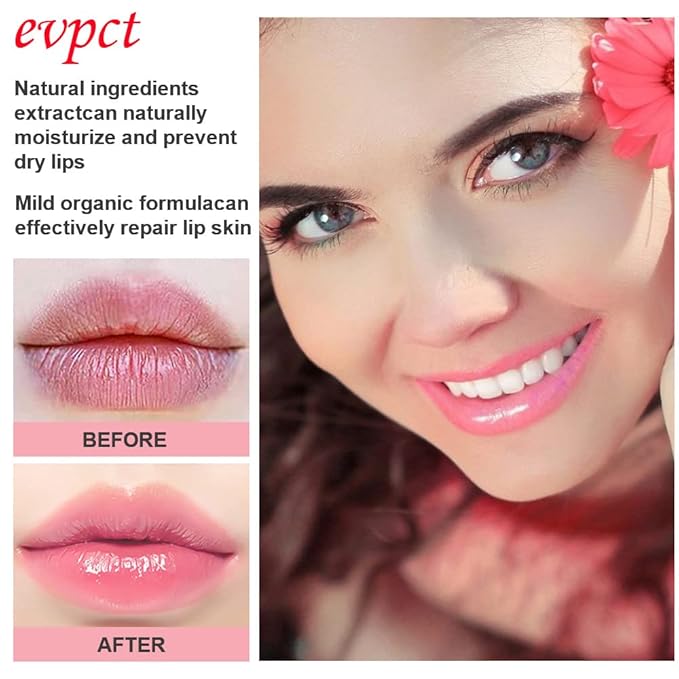 evpct 3Pcs Magic Color Changing Lipstick Long Lasting Waterproof 24 Hours Original for Women, Aloe Vera Strawberry Peach Pink PH Mood Permanent Color Changing Lipstick Lip Balm Gloss, labial magico