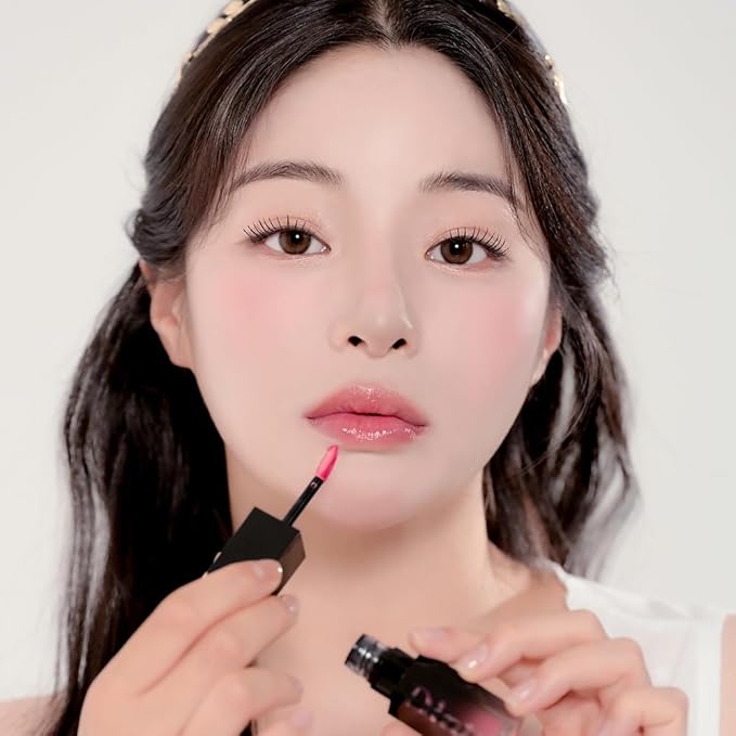 DINTO Blur-Glowy Lip Tint - Glossy Finish, Hydrating, Long Lasting, Lightweight Texture, Non-Sticky, Vegan & Cruelty-Free, K beauty (207 Fidentia, 0.11 fl.oz)