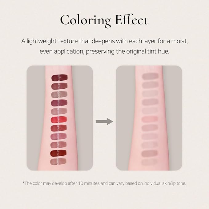 DINTO Blur-Glowy MINI Lip Tint (260 Imperator) - Glossy Finish, Hydrating, Long Lasting, Lightweight Texture, Non-Sticky, Vegan & Cruelty-Free, Korean makeup (11 colors)
