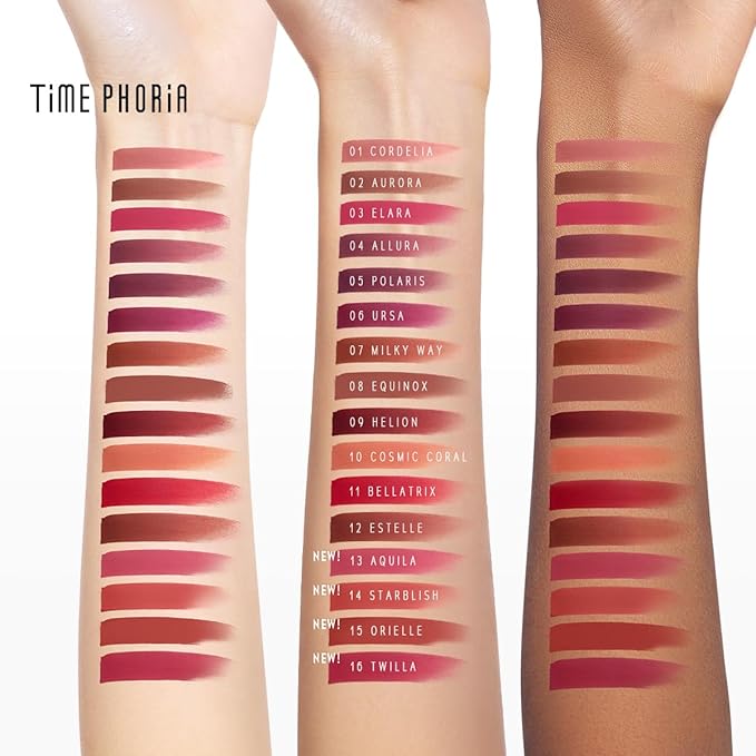 NEBULA VELVET LIP CREAM-Long Lasting Lip Stain, Waterproof and Transferproof Lip Tint, Matte Finish, Smooth Out Lip Lines, Lightweight & High Coverage, Stocking Stuffers (07 MILKY WAY)