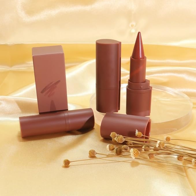 AMY'S DIARY Mocha Matte Crayon Lipstick Lip Makeup, Precision Tip Matte Lip Crayon, Longwear Up To 24Hrs, Lead The Way,Smudge Waterproof for Women Smudge Waterproof for Women (5#, 1 pc)