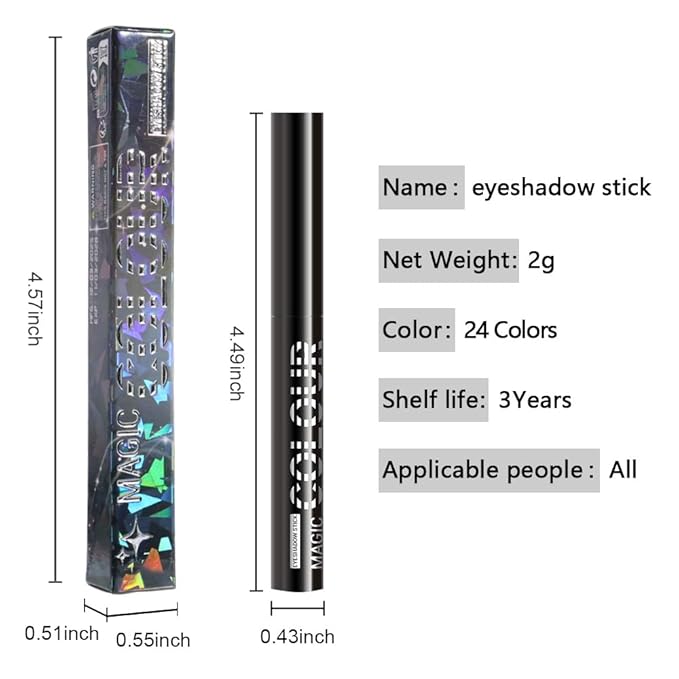 Transparent Pink Shimmer Cream Eye Shadow Stick Makeup for Women, Transparent Pink Shimmer Matte Eye Shadow Brightener Stick for Eyes, Waterproof Eyeshadow Pencil Applicator Blendable for Eye 19