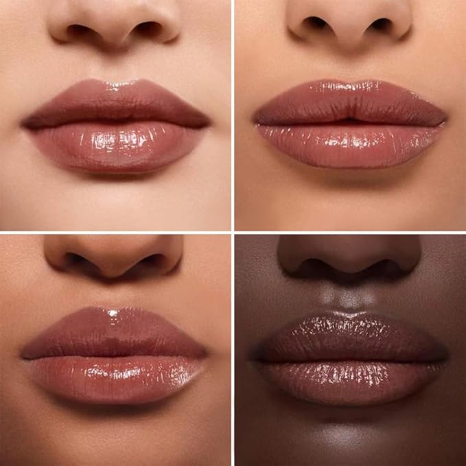 Honey Butter Lipstick Tinted Lip Balm, Shine Moisturizing Plumper Lipstick for Women, Natural Nourishing Hydrating Lip Gloss Stain for Dry Lips, Lightweight Lip Liner Care Makeup, Vegan - 2Pc Black