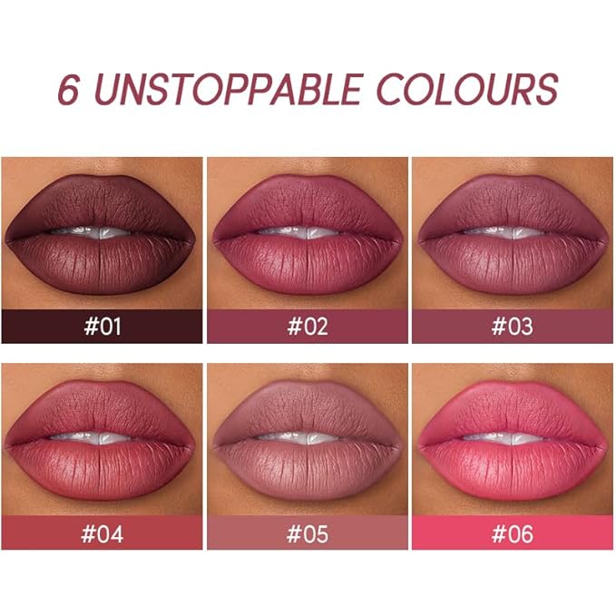 USHAS 2 in 1 Waterproof Lipstick and Lip Liner Combo Set for Women - Long Lasting Matte Pen With Makeup Kit (G3, Pack of 1)
