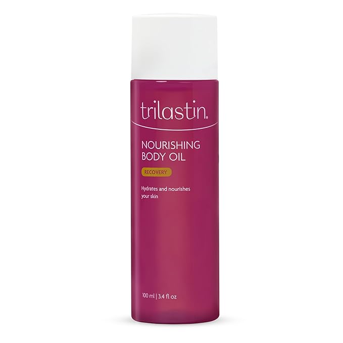 TriLASTIN Belly Oil (3.4oz) | Vitamin-Infused Stretch Mark Oil | Body Serum for Scars, Stretch Marks, and Moisturizing | Paraben-Free and Hypoallergenic