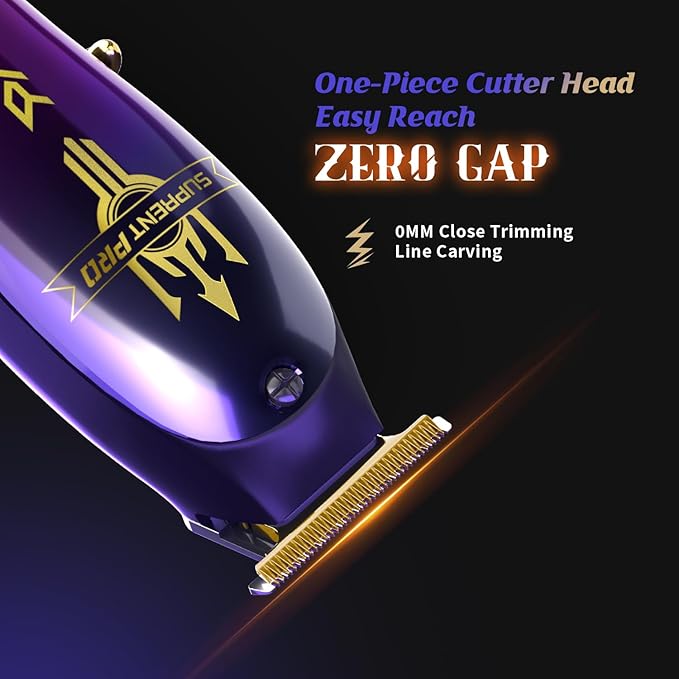 SUPRENT® PRO Professional Hair Clippers for Men- Barber Clippers Set Brushless Motor, Cordless Hair Clipper with Zero Gap Hair Trimmer- Premium Hair Cutting kit Gift for Men