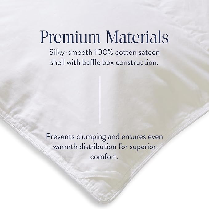 Brooklinen All Season Luxury Down Comforter, 100% Natural Canadian Duck Down Duvet Insert - 700 Fill Power, 100% Cotton Shell, Baffle Box Construction, King/Cali King Size Comforter