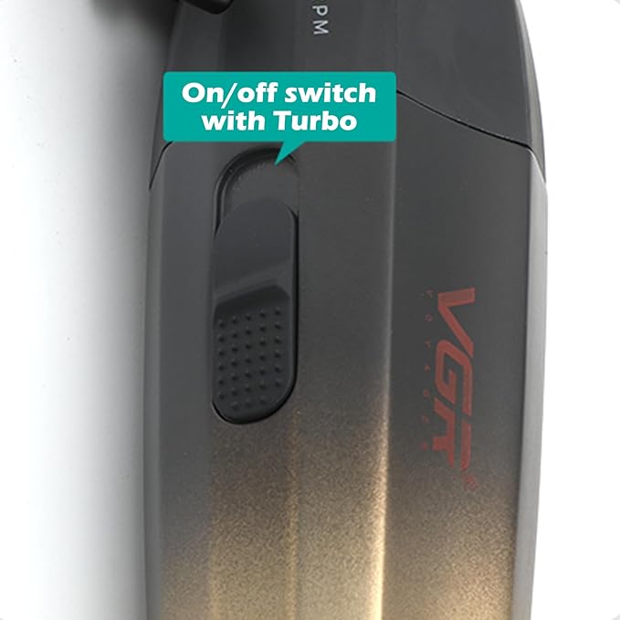 VGR 003 Fresh Fade Hair Clipper, Professional Hair Trimmer, Cord/Cordless Rechargeable Hair Cutting Tools with LED Display, 9000 RPM Barber Clippers, Gold