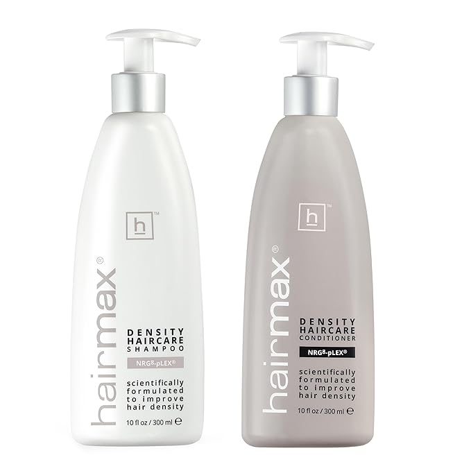 Hairmax Shampoo & Conditioner | Anti Thinning formula | Advanced Hair & Scalp Therapy for Thinning Hair | Cleanses, Hydrates & Strengthens | Sulfate & Paraben-Free | 10 fl oz each