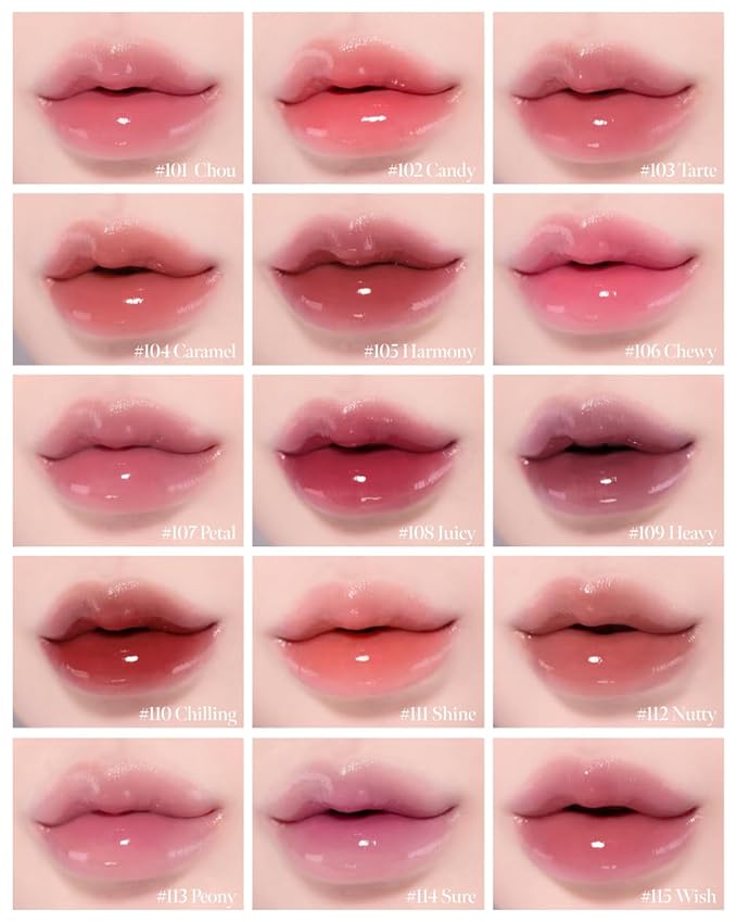 CORLAHAZE Glow Lock Jelly Tint 110 Chilling 4g, Hydrating Jelly Glow Lip Stain, Glass-Like Shine Lip Gloss, Long-Lasting Color, Moisturizing Lip Enhancer, Collectible Lock-Shaped Design, Korean Makeup