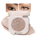 Glitter Shimmer Sparkle Eyeshadow Palette Makeup for Older Women, Glitter Light Brown Shimmer Metallic Holographic Multichrome Cream Iridescent Single Monochrome Eye Shadow Makeup, 10