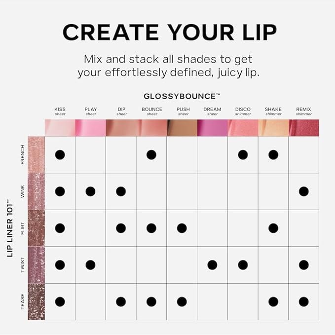 Saie Glossybounce Duo - Hydrating Lip Gloss & Tinted Lip Oil Hybrid - Disco (.17 oz), Bounce (.17 oz), Non-Sticky Shine with Hyaluronic Acid & Jojoba Oil for Soft, Plump Lips