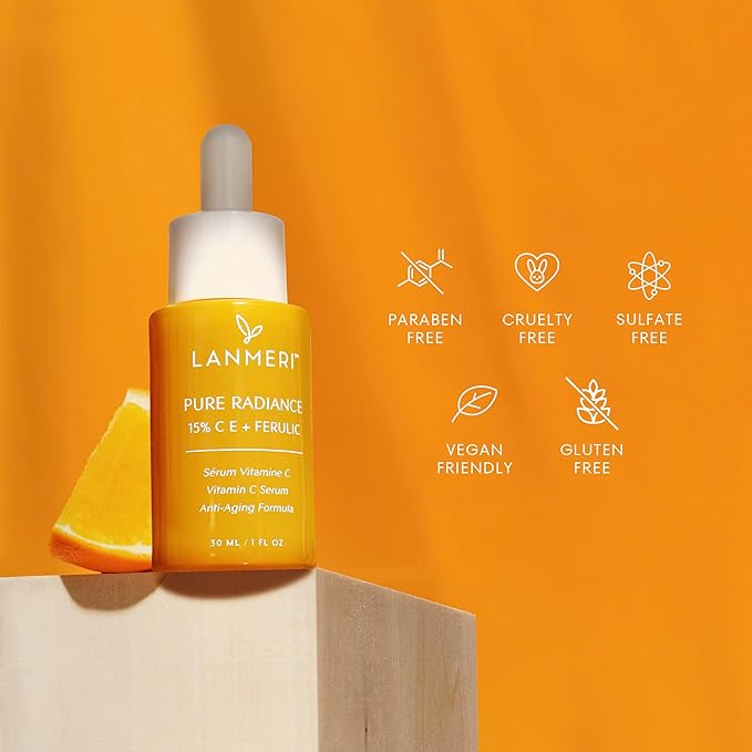 Vitamin C Serum With Ferulic Acid: C & E Ferulic Face Serum With 15% Ascorbic Acid, Vitamin E, Hyaluronic Acid - Vit C Serum for Hydration, Brightening, Anti-aging, Anti Wrinkle, Skin Repair 1 Fl Oz