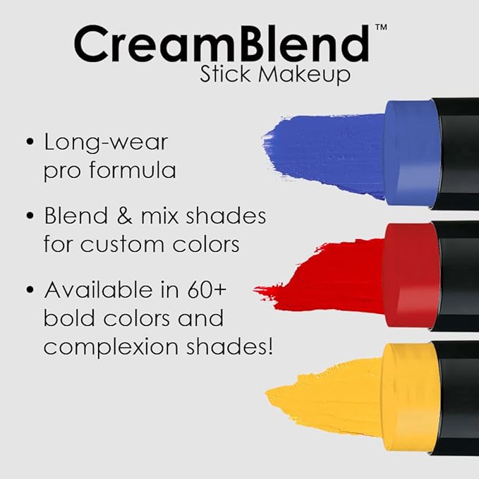 Mehron Makeup CreamBlend Stick | Face Paint, Body Paint, & Foundation Cream Makeup | Perfect for Halloween .75 oz (21 g) (Pink)