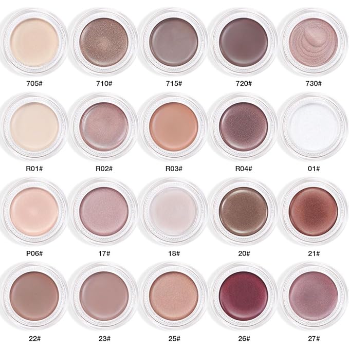 Kaely Single Cream Eyeshadow Pot, Praline Metallic Eye Shadow for Older Women High Pigmented Waterproof, Natural Eyeshadow Palette Makeup Brightener, sombras en crema para ojos, Blendable, 730