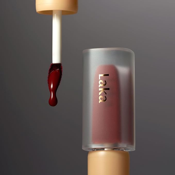 Laka Fruity Glam Tint, Glowing Lip Stain with Wide Color Spectrum, Hydrating & Lightweight Texture, Long-Lasting Bold Stain, Non-Sticky, Vegan, K-Beauty (#115 Envy, 4.5g/0.15oz)