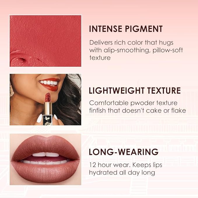 Catkin Moist Lipstick Hydrating High Impact Color Infused with Vitamin E and Avocado Oil Smooth Soft Texture Long Lasting Glow Finish 172