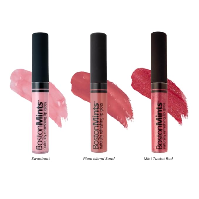 Beacon Beauty Trio - Contains Swanboat, Plum Island Sand & Mint Tucket Red - Vegan, Cruelty-Free, Gluten-Free - With Aloe and Spearmint - Naturally Refreshing