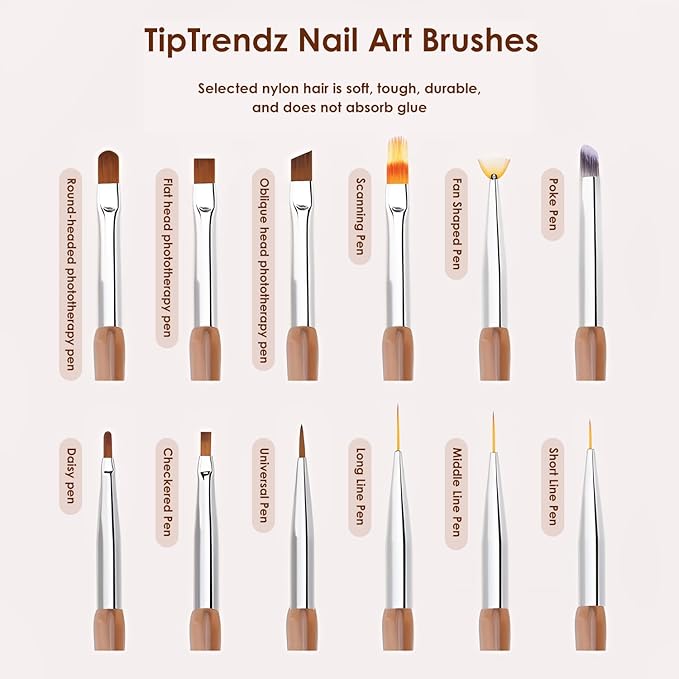 Nail Art Brushes Poke Pen Dotting Tool Nail Drawing Pen For Irregular Smudging, 06