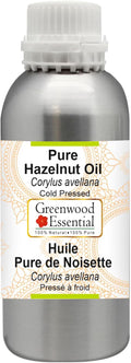 Greenwood Essential Pure Hazelnut Oil (Corylus avellana) Cold Pressed 630ml (21 oz)