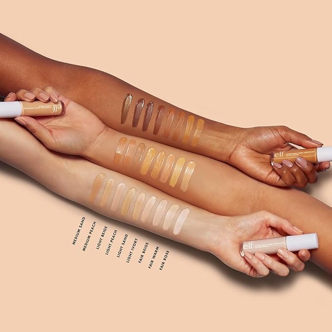 e.l.f. Hydrating Camo Concealer, Covers Blemishes & Under-Eye Circles, Full-Coverage & Delivers A Satin Finish, Vegan & Cruelty-Free, Light Ivory
