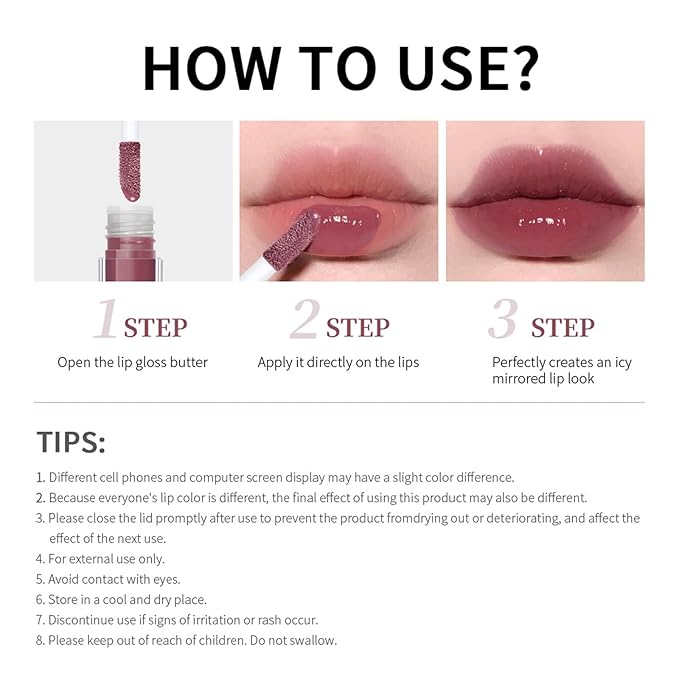 5Pcs Nourishing Lip plumper Gloss, Brown Moisturizing High Shine Nude Lip Glow Oil, Long Wear Hydration Mini Liquid Lipstick Makeup, Fresh Lightweight Glossy Plumping Lip Gloss, Cruelty-Free