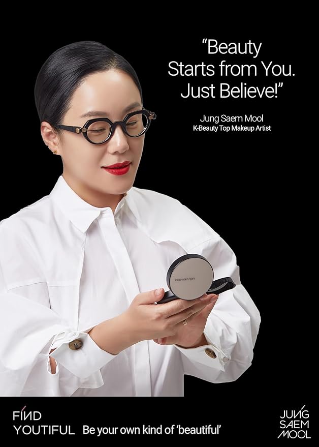 JUNG SAEM MOOL [ SPF ] Essential Skin Nuder Cushion (19 Pink Light) | Refill Included (0.98 Fl Oz) | SPF50 Broad Spectrum | Natural Finish | Makeup Artist Brand