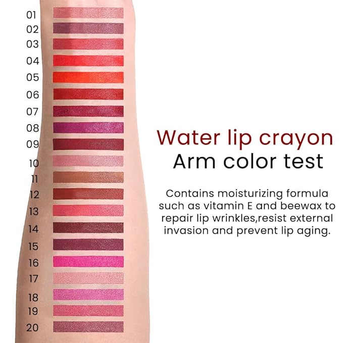 True Red Crayon Matte Lipstick Lip Liner Pencil, Moisture Smooth Lipstick Pencil, With pencil sharpener Sharpenable Lip Pencil, Ultimate Lip Crayon for Women Smudgeproof Waterproof 04#