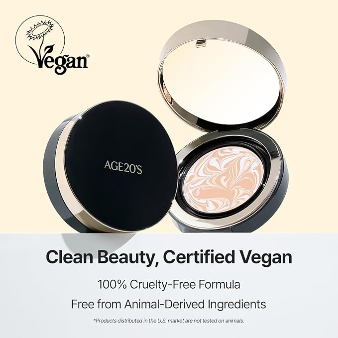 [NEW] AGE20'S Signature Essence Pact | 13C PORCELAIN | Vegan Korean Cushion Foundation | Pack of 1 | Cream Foundation, Dewy & Glow Finish, Natural Coverage, SPF 50+