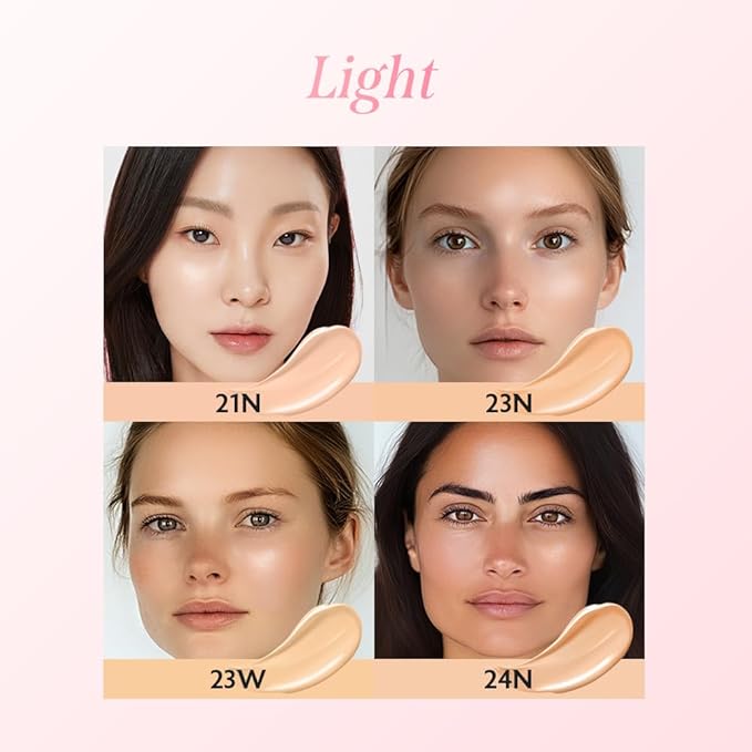 milktouch Cushion Foundation, 24H Flawless Skin, Radiant Shine, No Oxidation, Long-Lasting, Non-Creasing, 60% Hydrating Skincare Infused Korean, Stocking Stuffers, Christmas Gifts (23W Vanilla Beige)