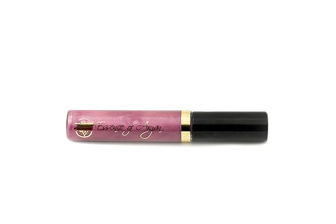 Essence Of Argan Pink Bronze Lip Gloss with Moroccan Argan Oil to Moisturize and Plump your Lips – Lip Care to Eliminate Dryness - Pink Bronze Glossy Finish 0.25oz