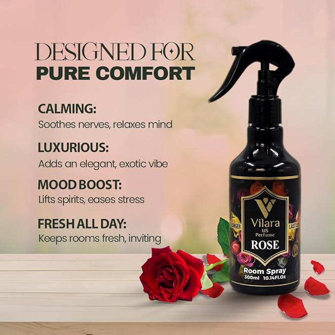 Room Spray Freshener - Long-Lasting Luxury Scents - Room and Linen Spray for Bedding, Sheets, Fabric, Furniture for Aromatherapy - 10.14 fl oz (Multipack 3:Spring,Rose,Jasmine)