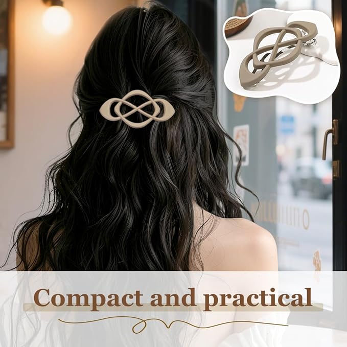 4 Pack Vintage French Barrette Hair Clips, 2025 New Hair Accessories for Women, Strong Hold No Slip Styling (Style D)