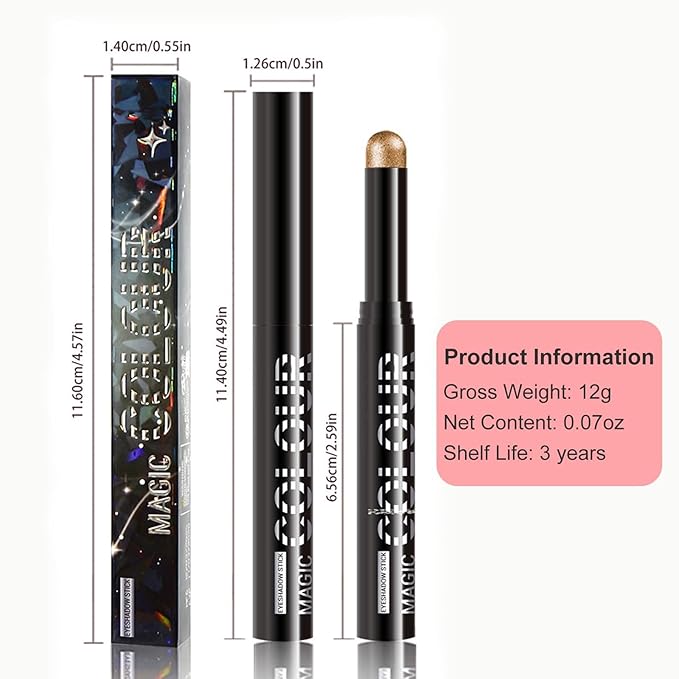 Nude Beige Eyeshadow Stick, Matte Cream Eyeshadow Pencil, High Pigment Waterproof Long Lasting Eye Shadow Pen, Women Multi-Dimensional Eye Highlighter Stick (01#)