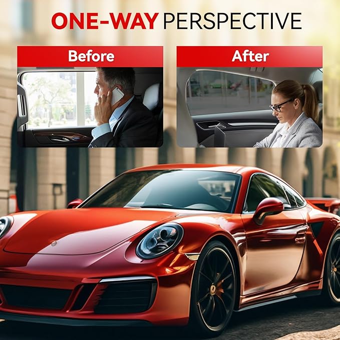 15% Window Tint Car with 15 Percent VLT 20 in x 20 Ft Privacy Ceramic Window Tint for Car Blocks UV IR Rays, Heat & Glare - Scratch Resistance-Black