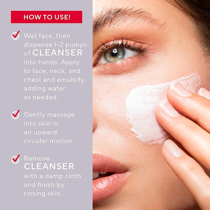 Mirabella Cleanse Total Facial Cleanser - Hydrating Gentle Cream Cleanser for All Skin Types - Face Cleanser & Makeup Remover - Face wash for Sensitive Skin & Oily Skin Formula