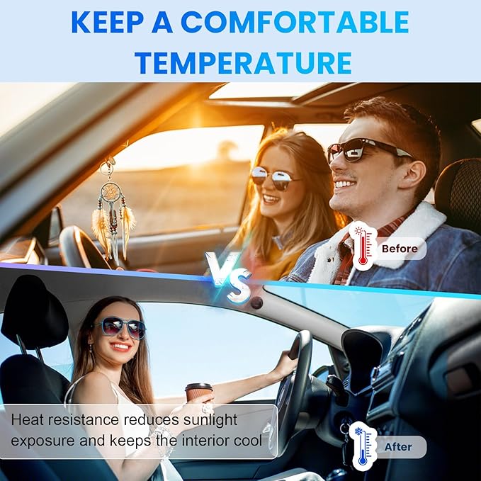 Car Window Tint 5% VLT - 20" in x 10' Ft Nano Carbon Window Tint Privacy Film for Car, Heat & UV Blocking, Glare Reduction and Scratch Resistant Automotive Tinting Roll