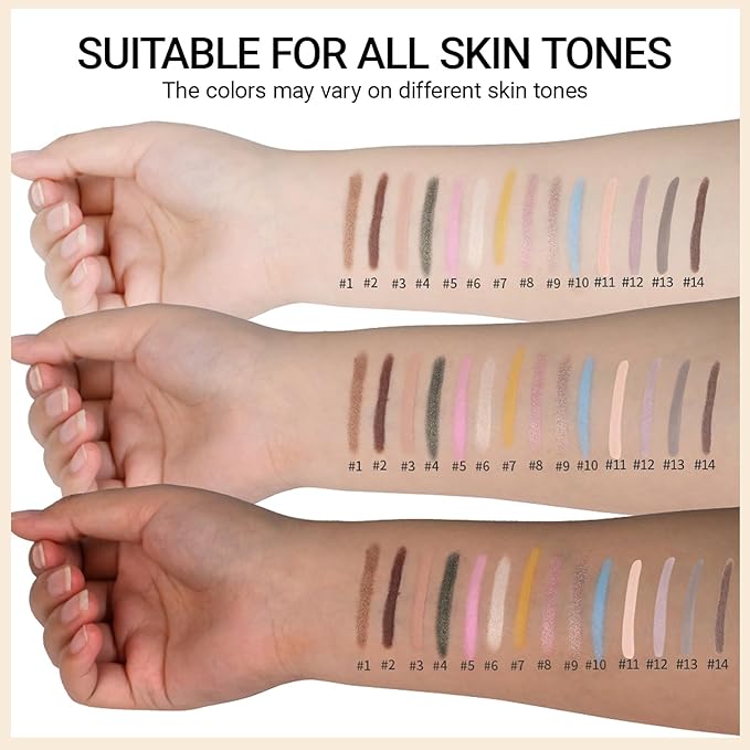 Erinde Waterproof Eyeshadow Stick, Cream Eye Shadow Stick, Long-Lasting, Crease-Proof, Cream to Powder Buildable & Blendable Eye Shadow Pencils Crayon, Vegan & Cruelty-Free, 04 Bottle Green