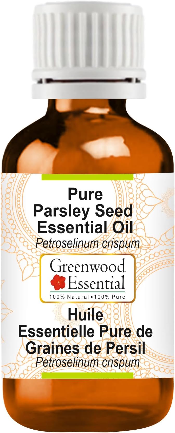 Greenwood Essential Parsley Seed Essential Oil (Petroselinum crispum) Pure | Non-Sticky | Non-Greasy | Lightweight | Men & Women | All Skin Types | Steam Distilled 30ml (1 oz)