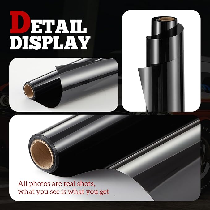 Vepagoo 5% VLT Ceramic Car Window Tint Film (30" x 15FT) - Heat & Glare Reduction, Blocks UV & IR Rays, Scratch Resistant, Privacy Tint Fit for Sedan SUV Pickup Truck
