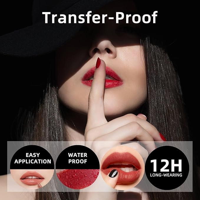 Rose Mauve Liquid Lipstick - Long-Lasting, Smudge-Proof, Transfer-Resistant Lip Color,Waterproof, Non-Transfer Formula (Pure Essence)