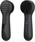 Silicone Face Scrubber, NågraCoola CLIE 2.0 Facial Cleansing Brush, Rechargeable, Waterproof Face Scrub Brush for Cleansing, Exfoliating, Massaging, Electric Facial Exfoliator for Women & Men - Black