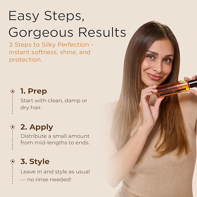 Bundle Argan Shine Hair Treatment 4 oz + Argan Oil 2 oz (2 Pack) – Organic Argan Oil for Intense Shine, Smoothness & Hair Protection